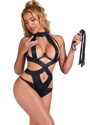 Subblime: Verführerischer Halter-Body Schwarz - Bodys