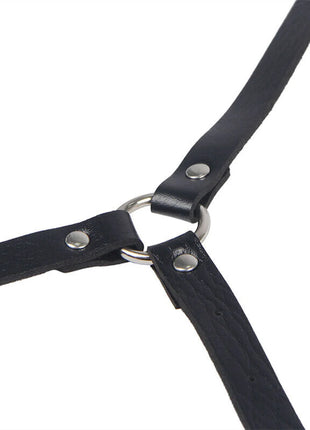 SUBBLIME - Verführerischer Leder-Körperharness in Schwarz Einheitsgröße - Harness