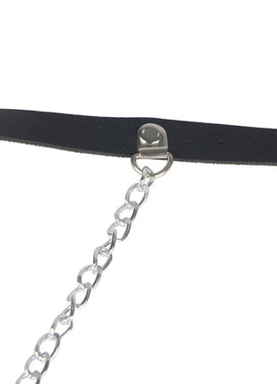 SUBBLIME - Verführerischer Ledergürtel Harness Schwarz - Gürtel-Harness