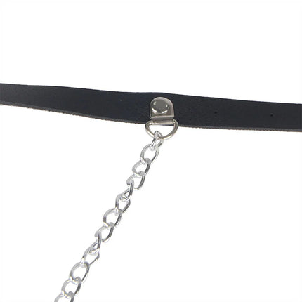 SUBBLIME - Verführerischer Ledergürtel Harness Schwarz - Gürtel-Harness