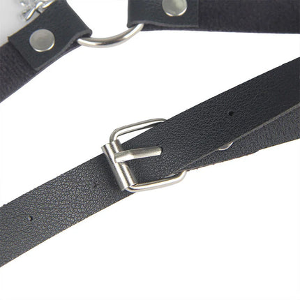 SUBBLIME - Verführerischer Ledergürtel Harness Schwarz - Gürtel-Harness