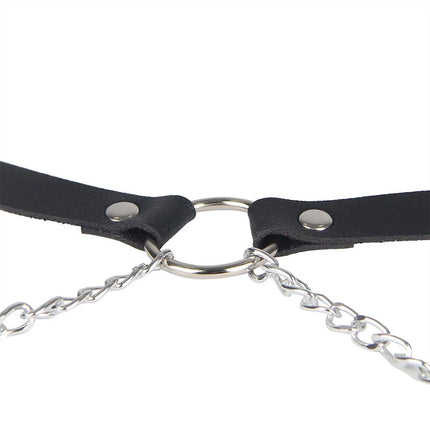 SUBBLIME - Verführerischer Ledergürtel Harness Schwarz - Gürtel-Harness