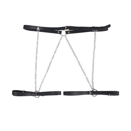 SUBBLIME - Verführerischer Ledergürtel Harness Schwarz - Gürtel-Harness