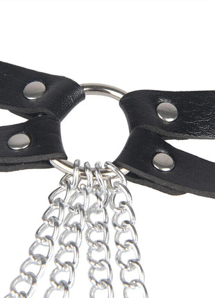 SUBBLIME - Verführerischer Ledergürtel in Schwarz Einheitsgröße - Gürtel-Harness