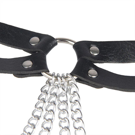 SUBBLIME - Verführerischer Ledergürtel in Schwarz Einheitsgröße - Gürtel-Harness