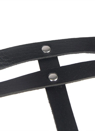 SUBBLIME - Verführerischer Ledergürtel in Schwarz Einheitsgröße - Gürtel-Harness