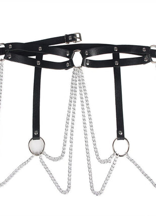 SUBBLIME - Verführerischer Ledergürtel in Schwarz Einheitsgröße - Gürtel-Harness