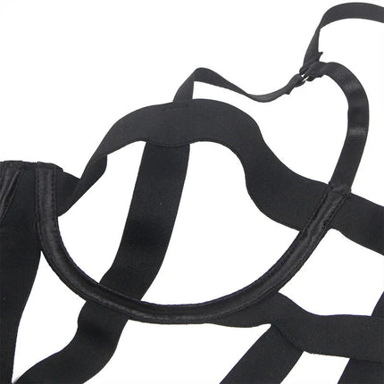 SUBBLIME - Verführerisches Cut-Out Dessous in Schwarz - Body ohne Schritt