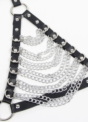 SUBBLIME - Verführerisches Harness-BH-Set mit Ketten Einheitsgröße - Harness-BH