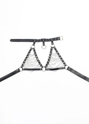 SUBBLIME - Verführerisches Harness-BH-Set mit Ketten Einheitsgröße - Harness-BH
