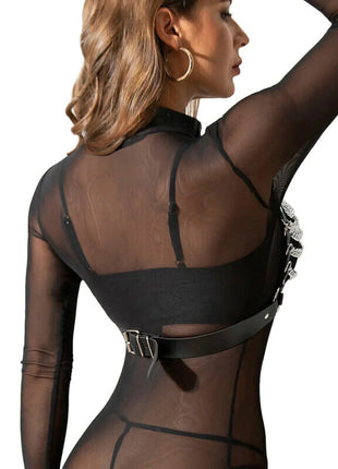 SUBBLIME - Verführerisches Harness-BH-Set mit Ketten Einheitsgröße - Harness-BH