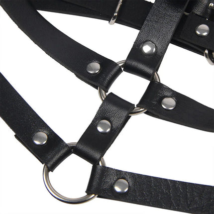 SUBBLIME - Verführerisches Leder-Brustharness in Schwarz Einheitsgröße - Brust-Harness