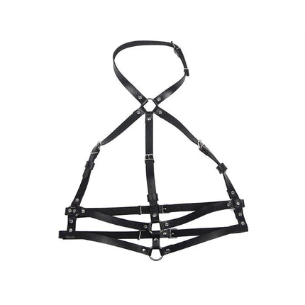 SUBBLIME - Verführerisches Leder-Brustharness in Schwarz Einheitsgröße - Brust-Harness