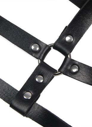 SUBBLIME - Verführerisches Leder-Brustharness in Schwarz Einheitsgröße - Brust-Harness