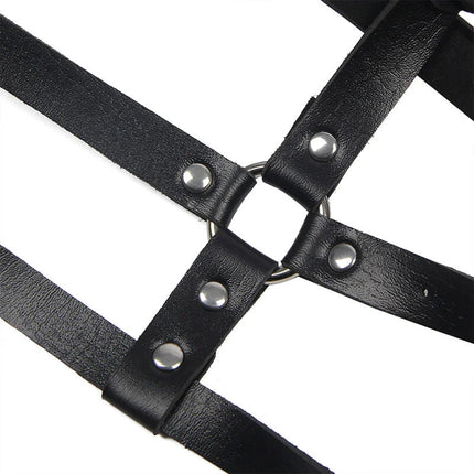 SUBBLIME - Verführerisches Leder-Brustharness in Schwarz Einheitsgröße - Brust-Harness