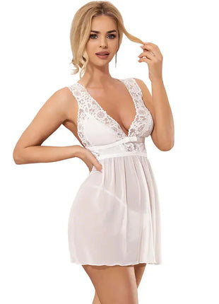 Subblime Verführung: Eleganz im Spitzen-Nachthemd - Babydoll