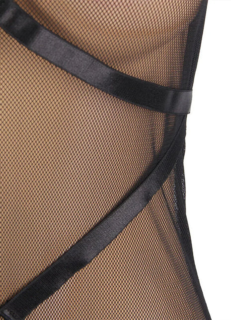 SUBLLIME - TRANSPARENTES NECKHOLDER-KLEID SCHWARZ S/M