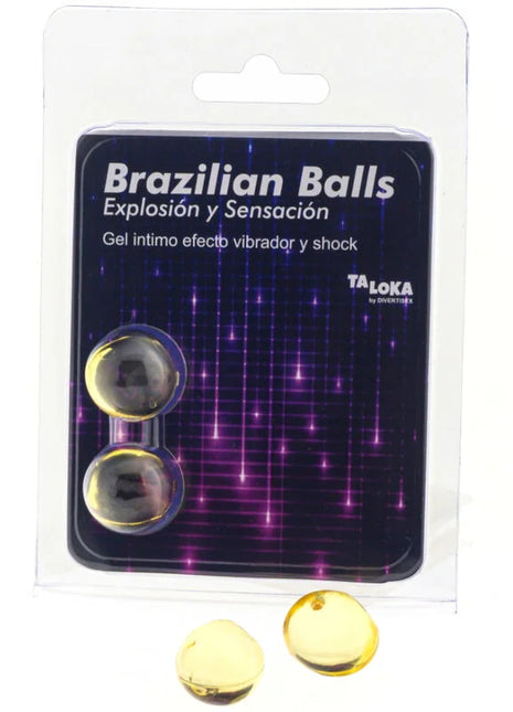 TALOKA - 2 BRASILIANISCHE BLLE MIT VIBRATIONS- UND SCHOCKEFFEKT AUFREGENDES GEL