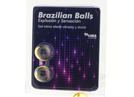 TALOKA - 2 BRASILIANISCHE BLLE MIT VIBRATIONS- UND SCHOCKEFFEKT AUFREGENDES GEL
