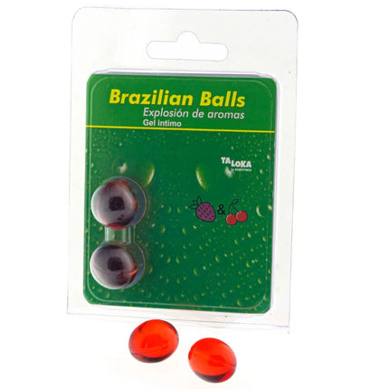 TALOKA - 2 BRASILIANISCHE KUGELN ERDBEERE & KIRSCH-INTIM-GEL