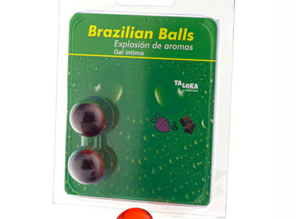 TALOKA - 2 BRASILIANISCHE KUGELN ERDBEERE UND SCHOKOLADE INTIMGEL