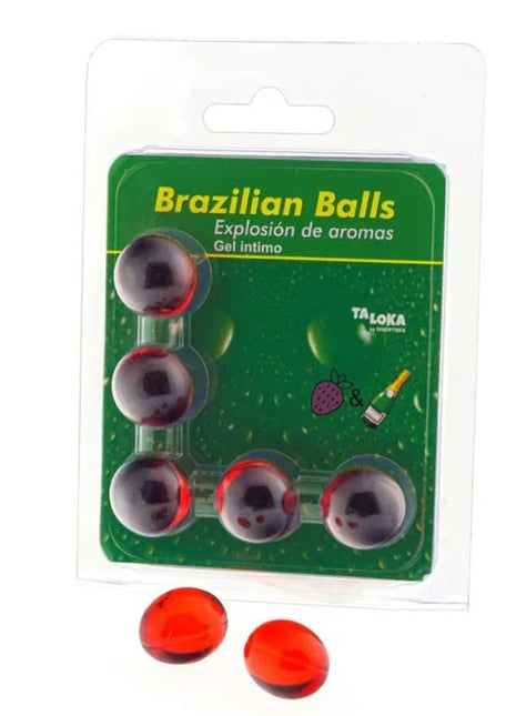 TALOKA - 5 BRASILIANISCHE BLLE ERDBEER & CHAMPAGNER-INTIM-GEL