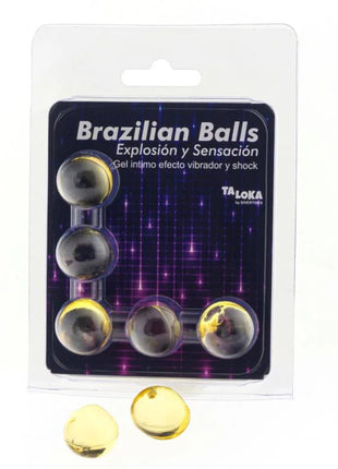 TALOKA - 5 BRASILIANISCHE BLLE MIT VIBRATIONS- UND SCHOCKEFFEKT AUFREGENDES GEL