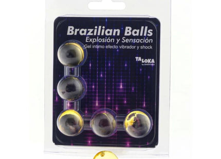 TALOKA - 5 BRASILIANISCHE BLLE MIT VIBRATIONS- UND SCHOCKEFFEKT AUFREGENDES GEL