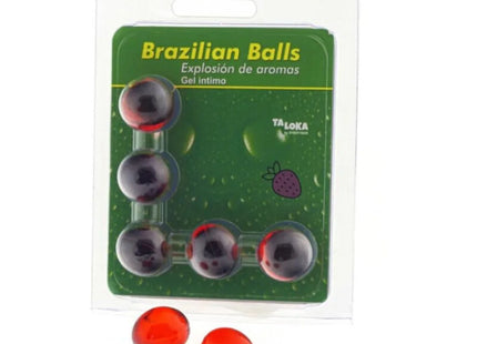 TALOKA - 5 BRASILIANISCHE KUGELN ERDBEER-INTIM-GEL