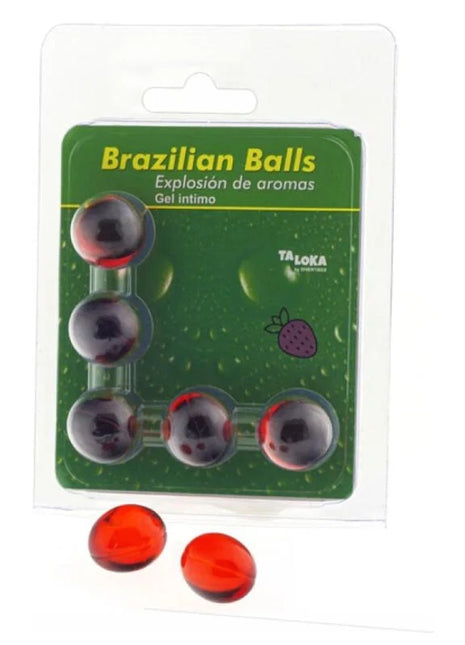 TALOKA - 5 BRASILIANISCHE KUGELN ERDBEER-INTIM-GEL