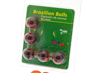 TALOKA - 5 BRASILIANISCHE KUGELN ERDBEERE UND KIRSCH-INTIM-GEL