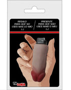 Taloka silikonzündholz in grau und rot in form eines fleischfarbenen phallus als novelty feuerzeug