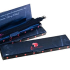 Dunkelblaue rechteckige box mit rotem logo und text enthält schwarze räucherstäbchen tentacion erotisches räucherstäbchen mit passionsfruchtpheromonen