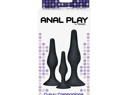 TOYJOY - ANAL PLAY CURVY COMPANIONS ANAL PLUG 3 STÜCK SCHWARZ