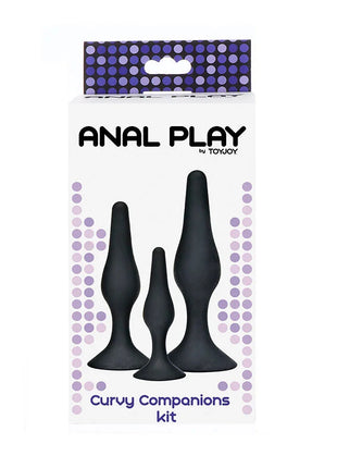 TOYJOY - ANAL PLAY CURVY COMPANIONS ANAL PLUG 3 STÜCK SCHWARZ