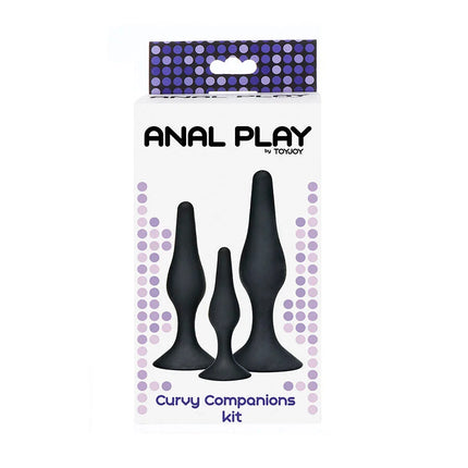 TOYJOY - ANAL PLAY CURVY COMPANIONS ANAL PLUG 3 STÜCK SCHWARZ