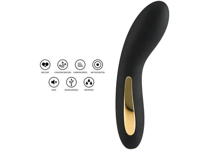 TOYJOY - SCHWARZER VIBRATOR MIT LEUCHTENDEM LICHT