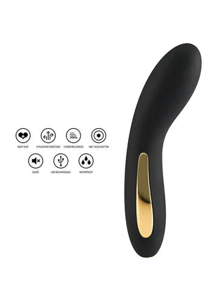 TOYJOY - SCHWARZER VIBRATOR MIT LEUCHTENDEM LICHT