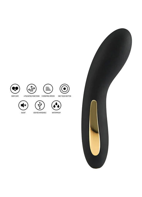 TOYJOY - SCHWARZER VIBRATOR MIT LEUCHTENDEM LICHT