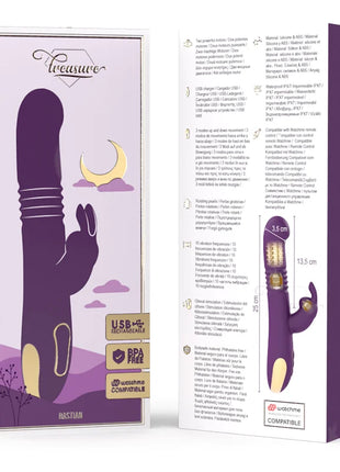 TREASURE - BASTIAN RABBIT UP & DOWN ROTATOR & VIBRATOR KOMPATIBEL MIT WATCHME WIRELESS TECHNOLOGY
