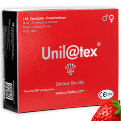 UNILATEX - Erdbeere - 144 EINHEITEN - Kondom Set