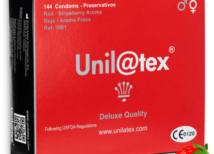 UNILATEX - Erdbeere - 144 EINHEITEN - Kondom Set
