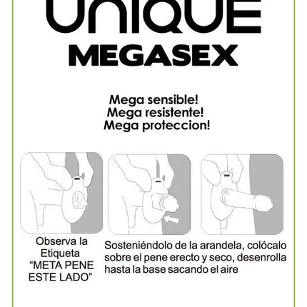 UNIQ - MEGASEX LATEX FREE SENSITIVE CONDOMS 3 UNITS - Kondome