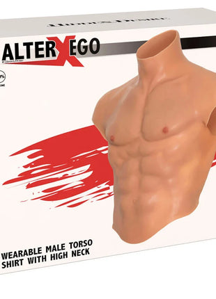 VERBORGENE BEDÜRFNIS - ALTER EGO SILIKON-MÄNNERTORSO-SHIRT MIT ABS-FLEISCH