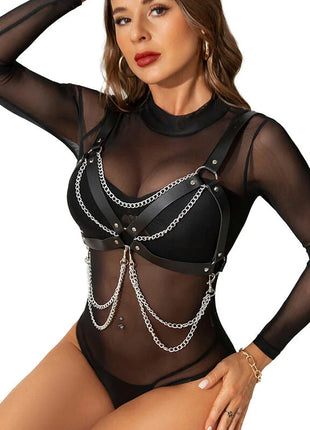 Verführerischer SUBBLIME Ketten-Harness-BH - Einheitsgröße - Harness-BH