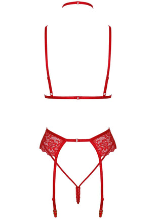 Verführerisches 5-teiliges Spitzen-Set mit verstellbaren Details - Sexy Dessous-Set