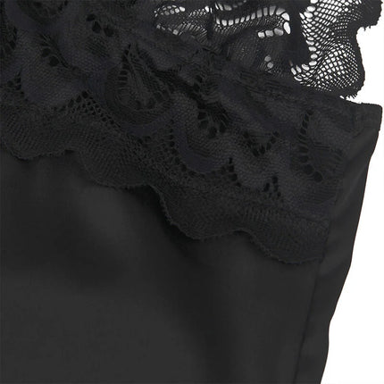 Verführerisches Babydoll mit Blumenprint – Schwarz Sinnliche Eleganz - Babydoll