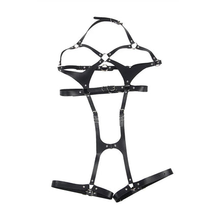 Verführerisches Leder-Harness: Einheitsgröße pure Eleganz - Harness