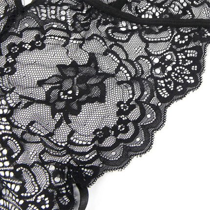 Verführerisches Schwarzes Polizei-Dessous mit Spitze - SUBBLIME - Kostüme