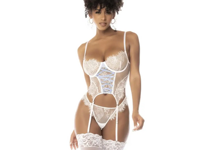 weißes Bustier und String - MAL8836IVRY - XL-0